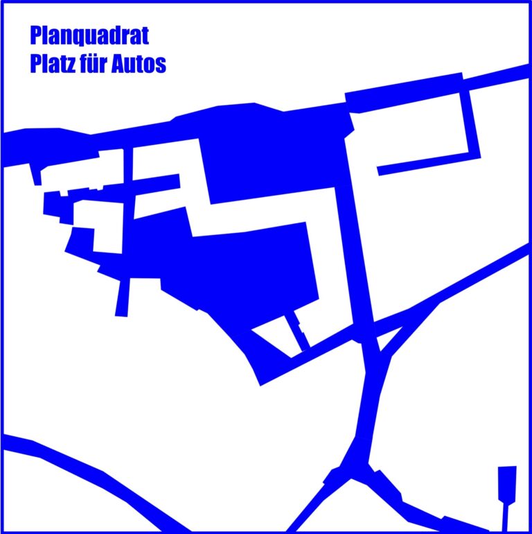 Planquadrat Platz für Autos